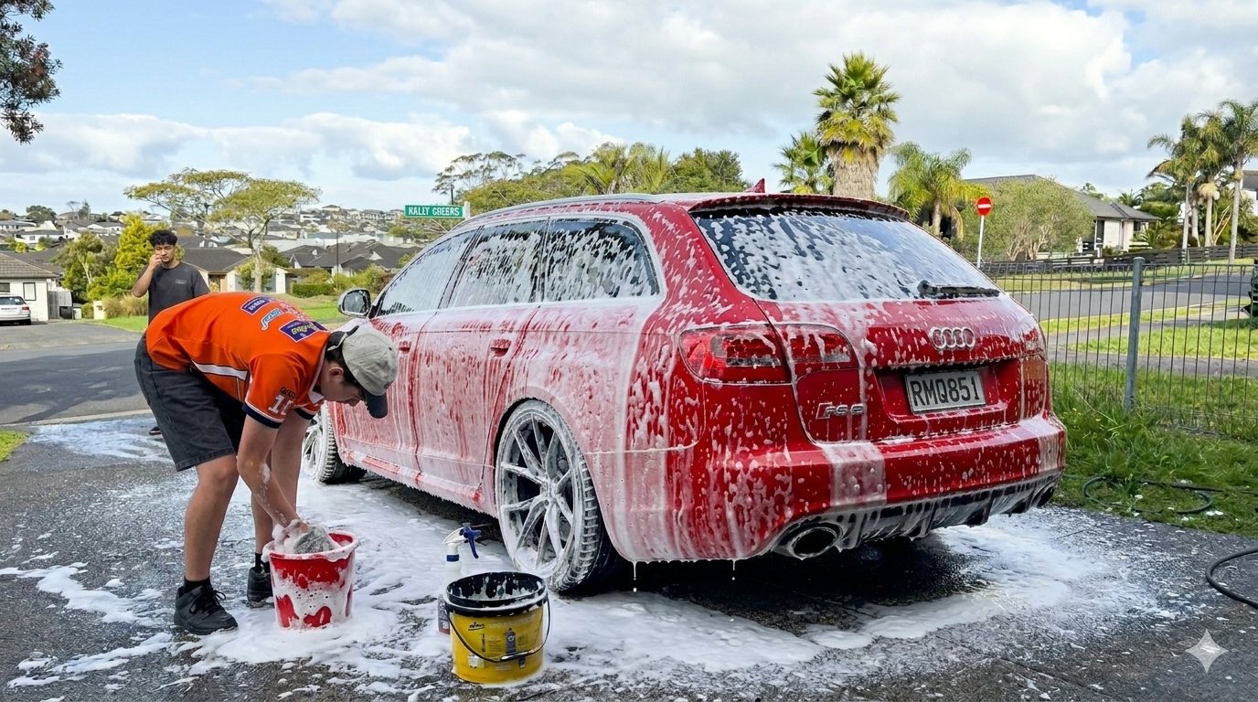 Mobile detailing in action
